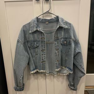 Cropped jean jacket
